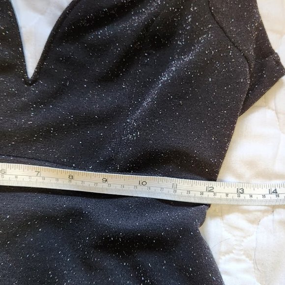 Sexy Evening Doll Black Shimmer Dress - Picture 7 of 11